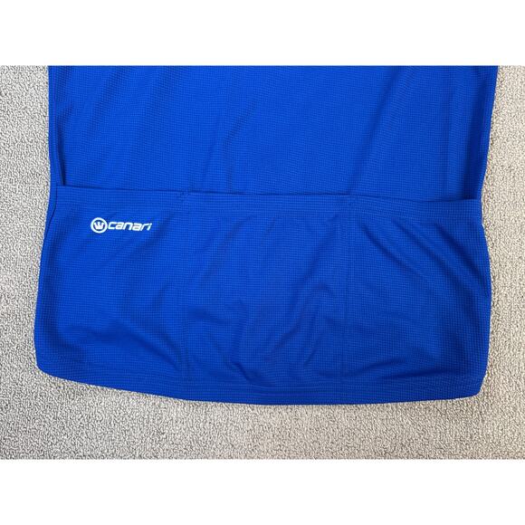 Canari Cycling Shirt Short Sleeve Blue Size Medium - Picture 5 of 8